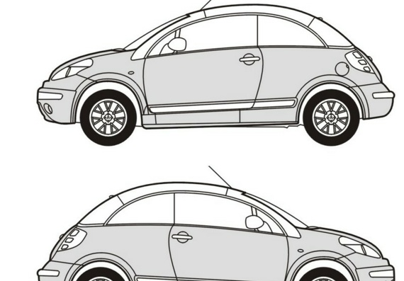 Citroen C3 Pluriel (Cитроен C3 Плуриел) - чертежи (рисунки) автомобиля